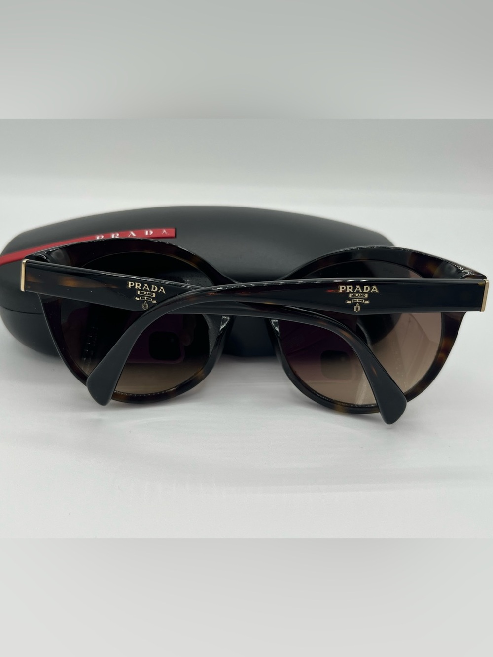 Prada Milano Tortoiseshell Frame Sunglasses with Brown Gradient Lenses